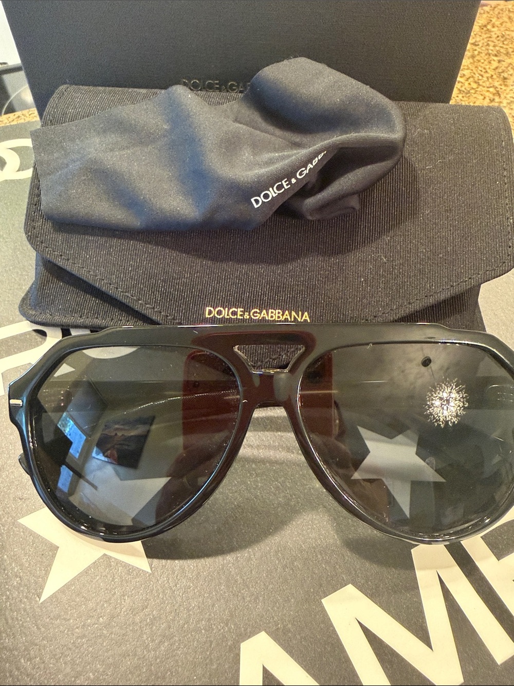 Dolce & Gabbana Tortoiseshell and Black Sunglassesu Unisex